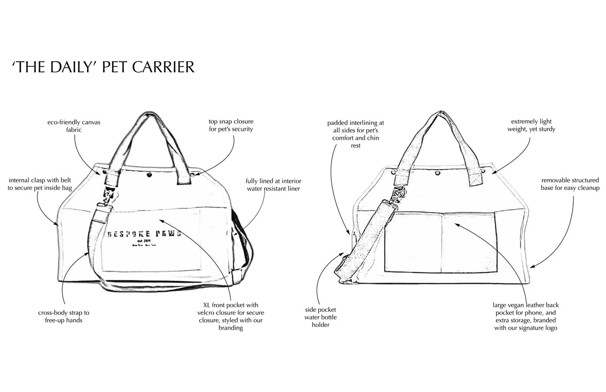 BESPOKE PAWS - The Daily Carrier—Packable Luxury for Life on the Go