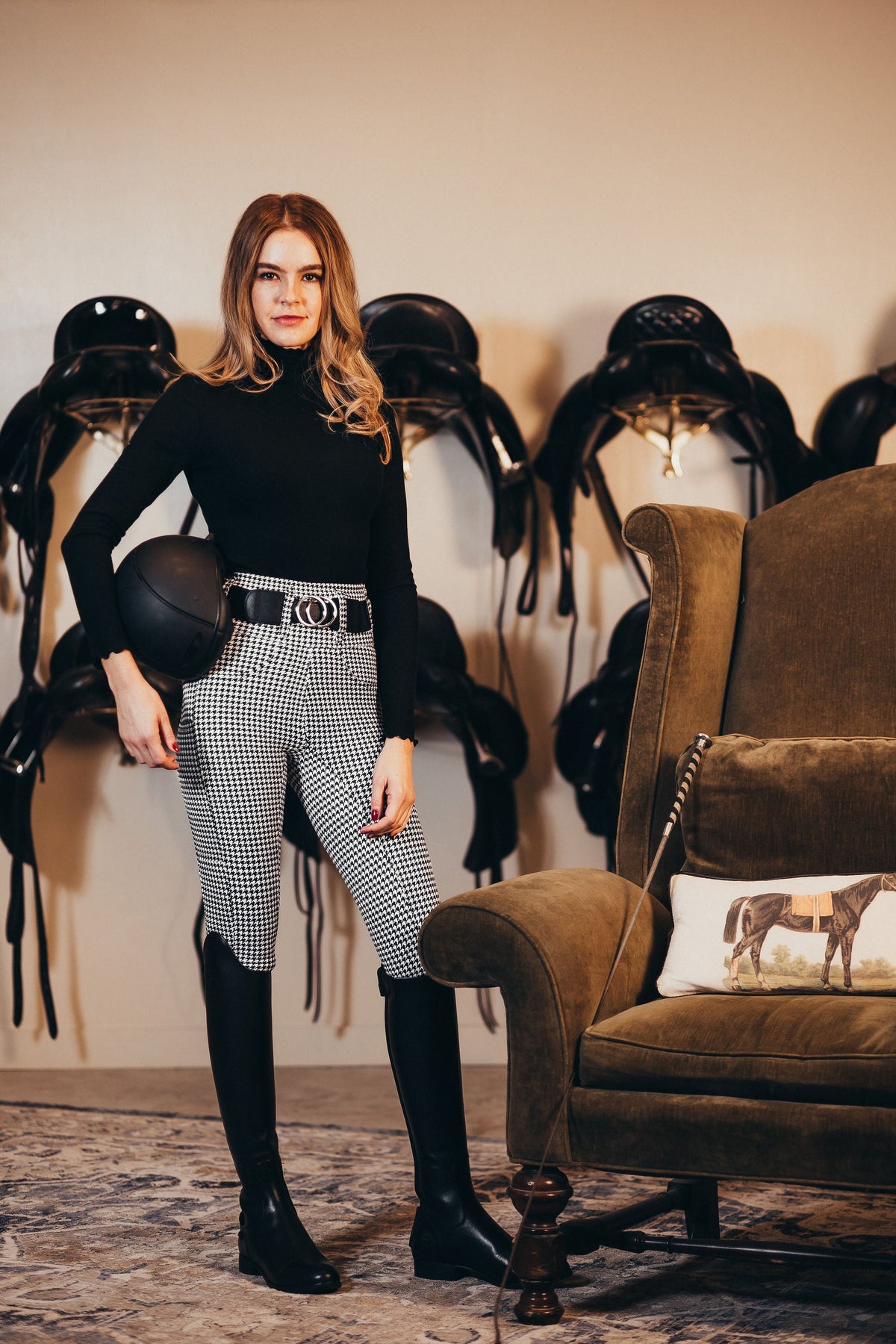 Canter Culture - Athletic Breech - Houndstooth