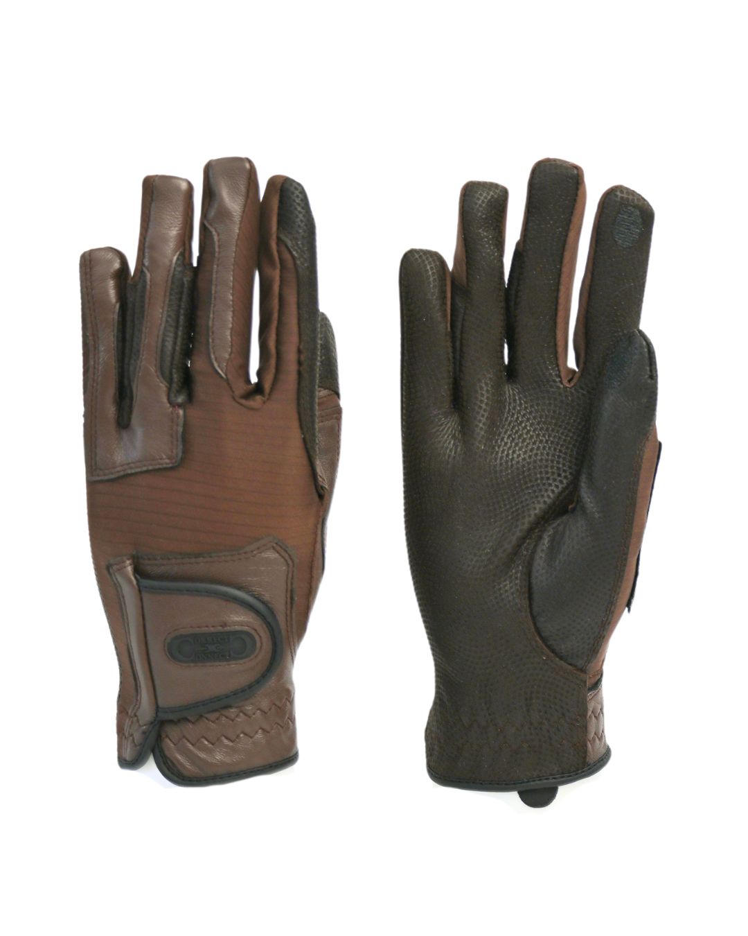 Correct Connect - Tackified Copper Tech™️ Leather Premium Riding Glove in Brown