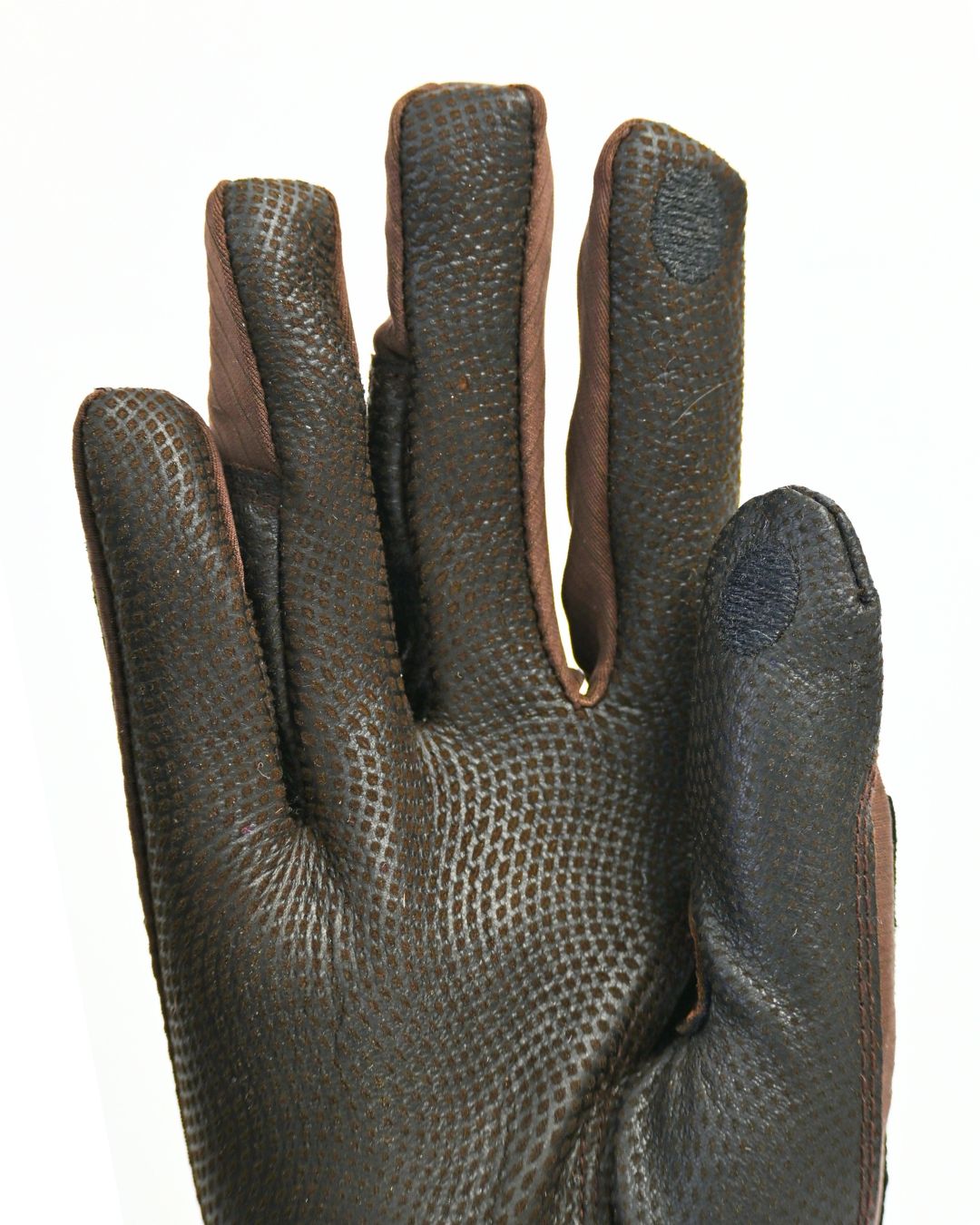 Correct Connect - Tackified Copper Tech™️ Leather Premium Riding Glove in Brown