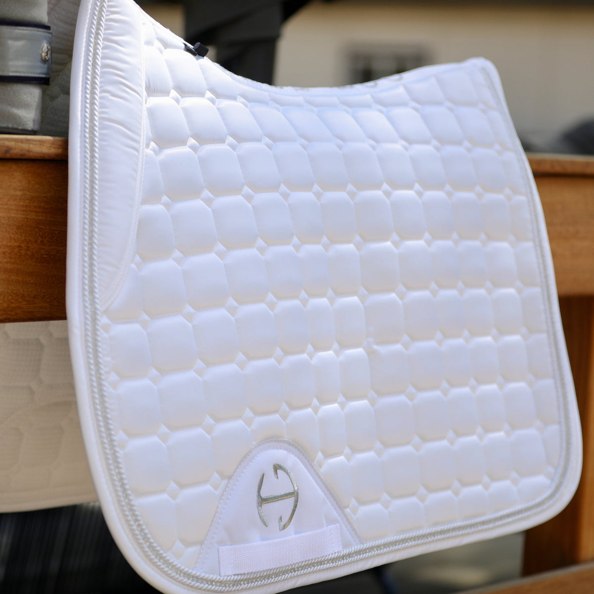 Halter Ego - Satin Classic Jump Competition Saddle Pad - White