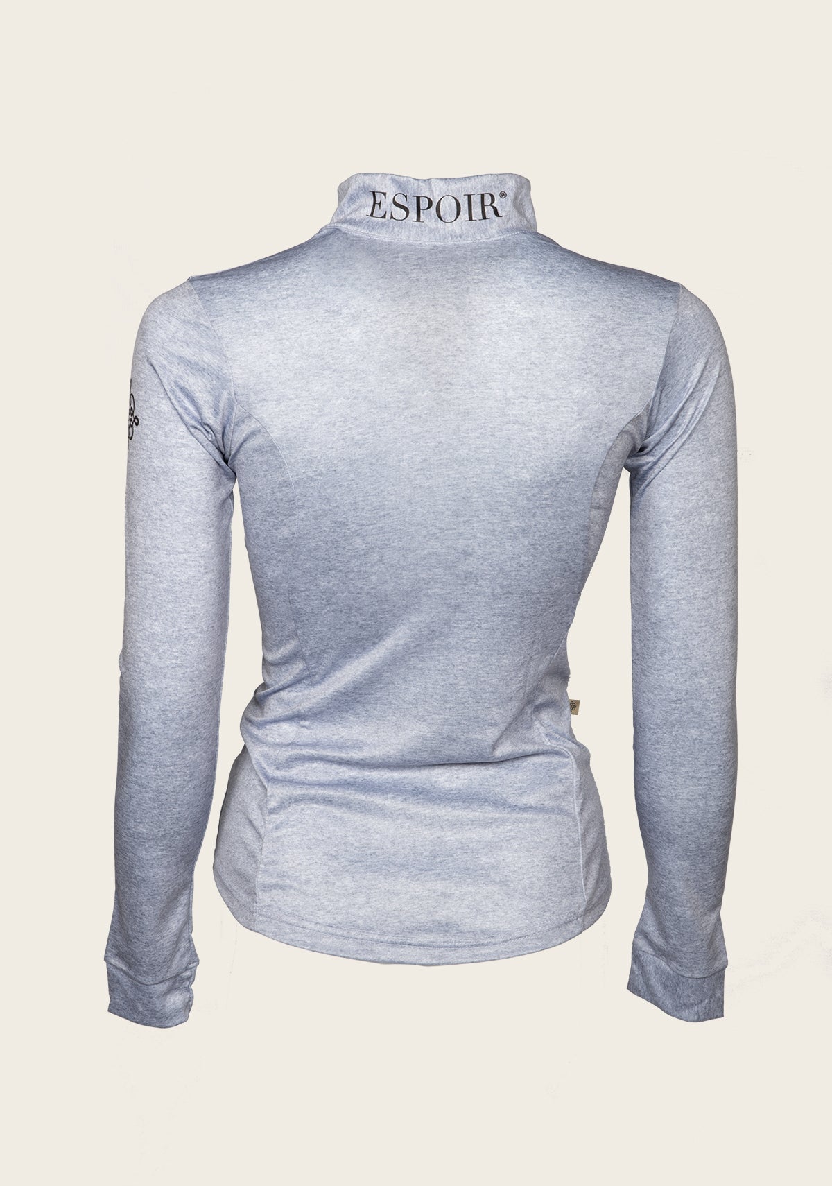 Espoir - Lumiere Eternal Collection Melange Grey Quarter Zip Sun Shirt Long Sleeve