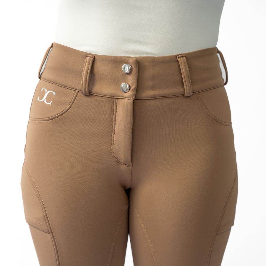 Correct Connect - Beige Mid-Weight Winter Knee Patch Breeches