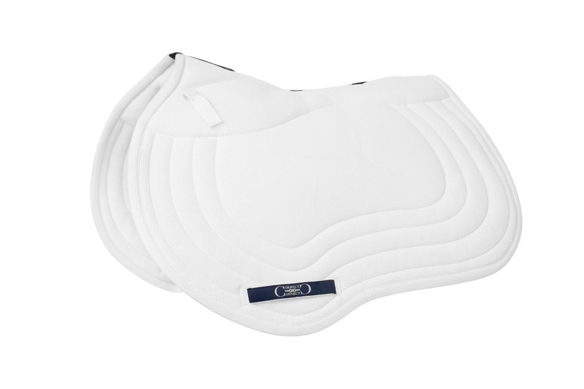 Correct Connect - Jump Mesh Saddle Pad with Quick Dry Cotton Lining in Navy, White, or Black