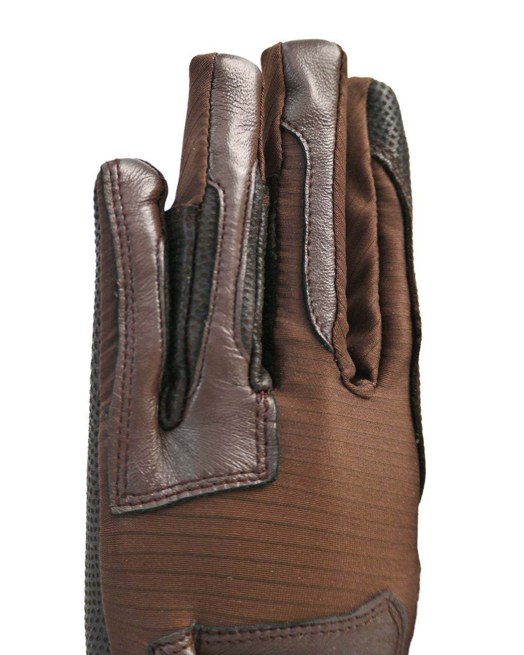 Correct Connect - Tackified Copper Tech™️ Leather Premium Riding Glove in Brown