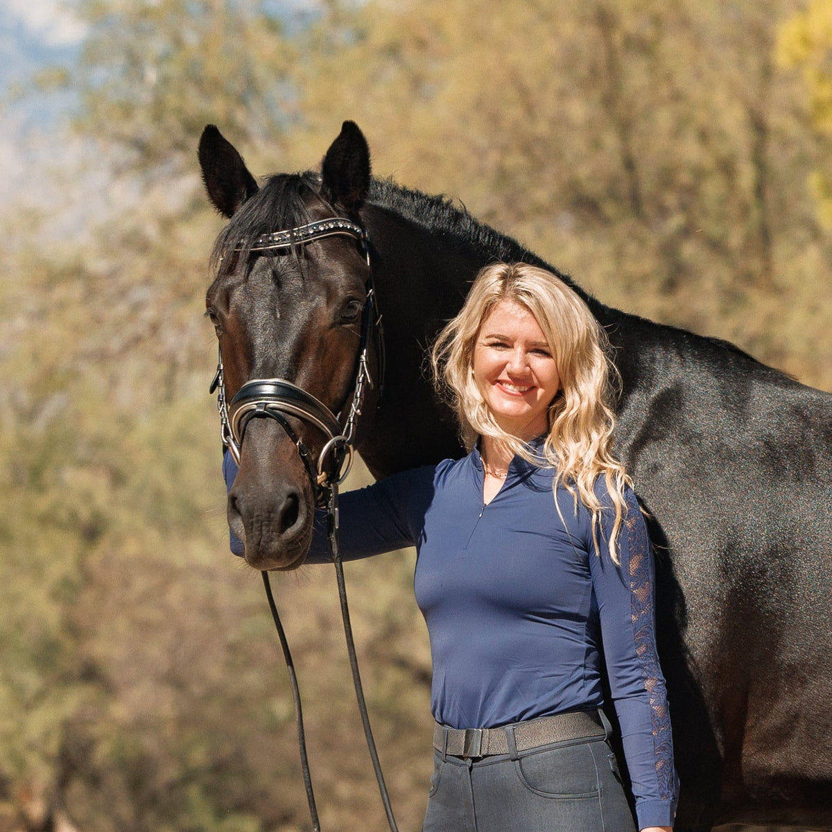 Halter Ego - The Eiffel Tower Black Leather Snaffle Bridle