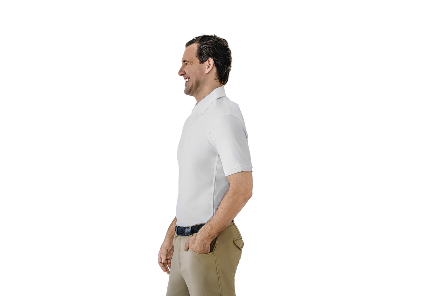 Ovation - Men's Classic Short Sleeve Polo Show Shirt - White