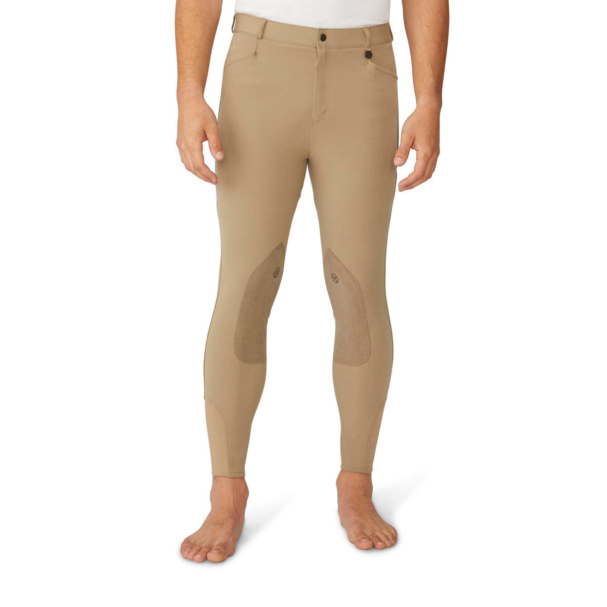 Ovation - Men's EuroWEAVE™ DX Suede Knee Patch Breech - Light Tan