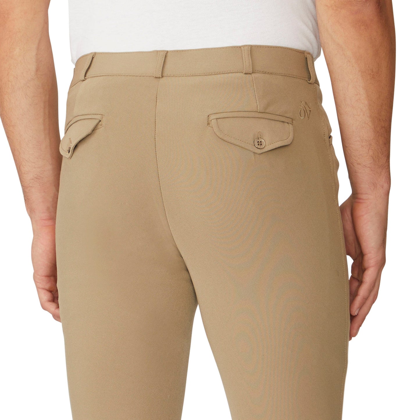Ovation - Men's EuroWEAVE™ DX Suede Knee Patch Breech - Light Tan