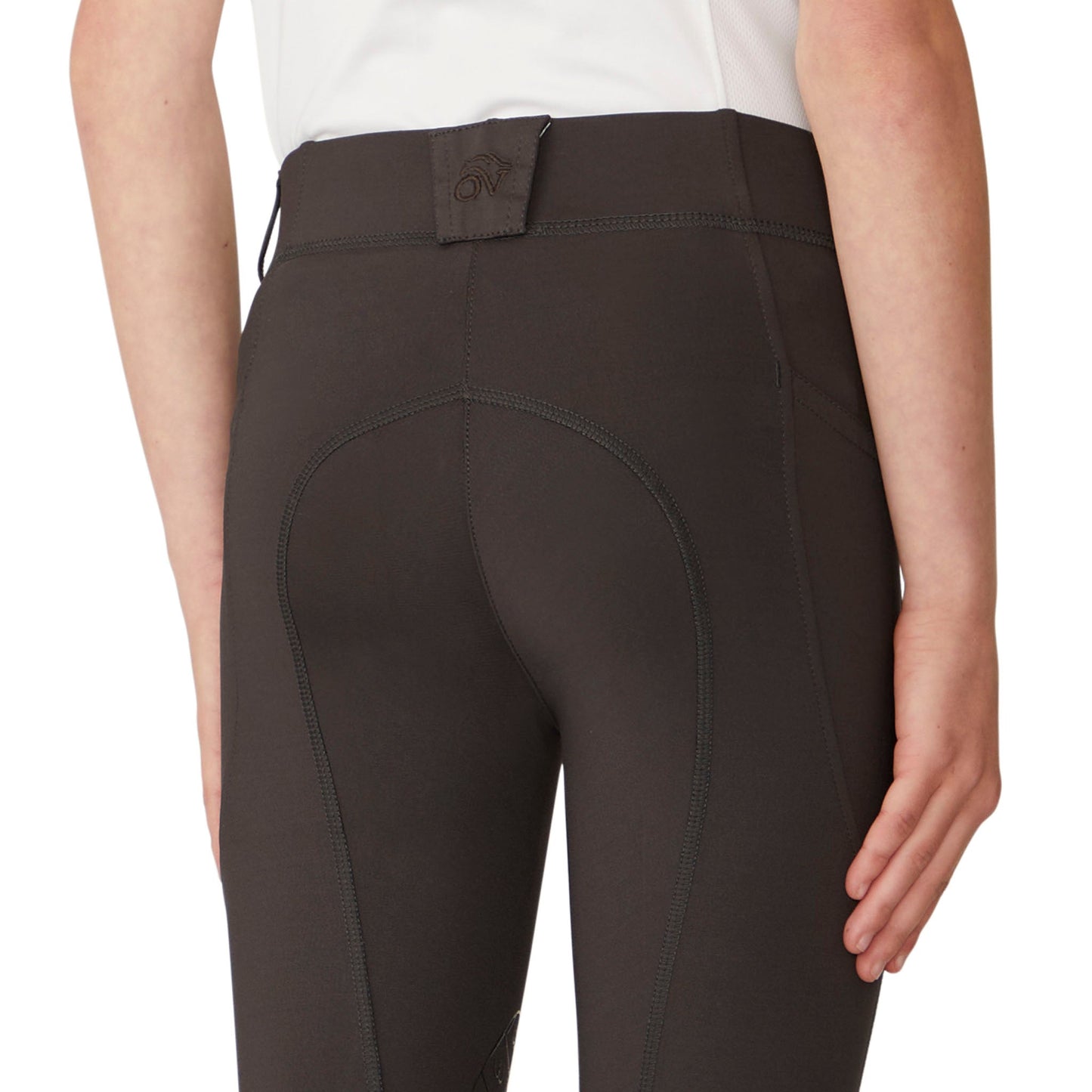 Ovation - Kids' Aerowick Pull On Silicone Knee Patch Breech - Charcoal