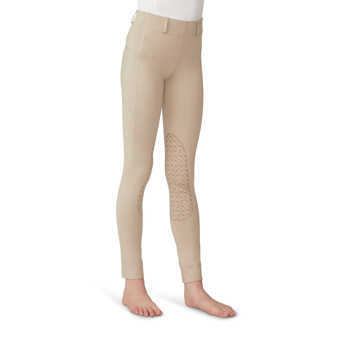 Ovation - Kids' AeroWick Pull on Silicone Knee Patch Jod - Neutral Beige