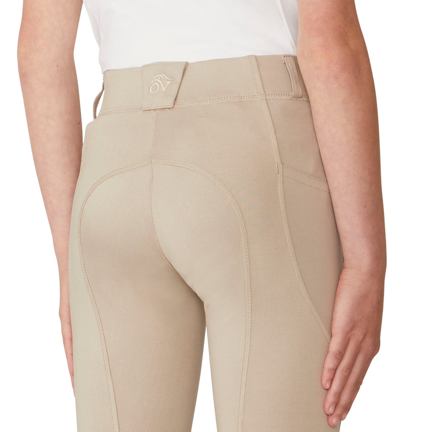 Ovation - Kids' AeroWick Pull on Silicone Knee Patch Jod - Neutral Beige
