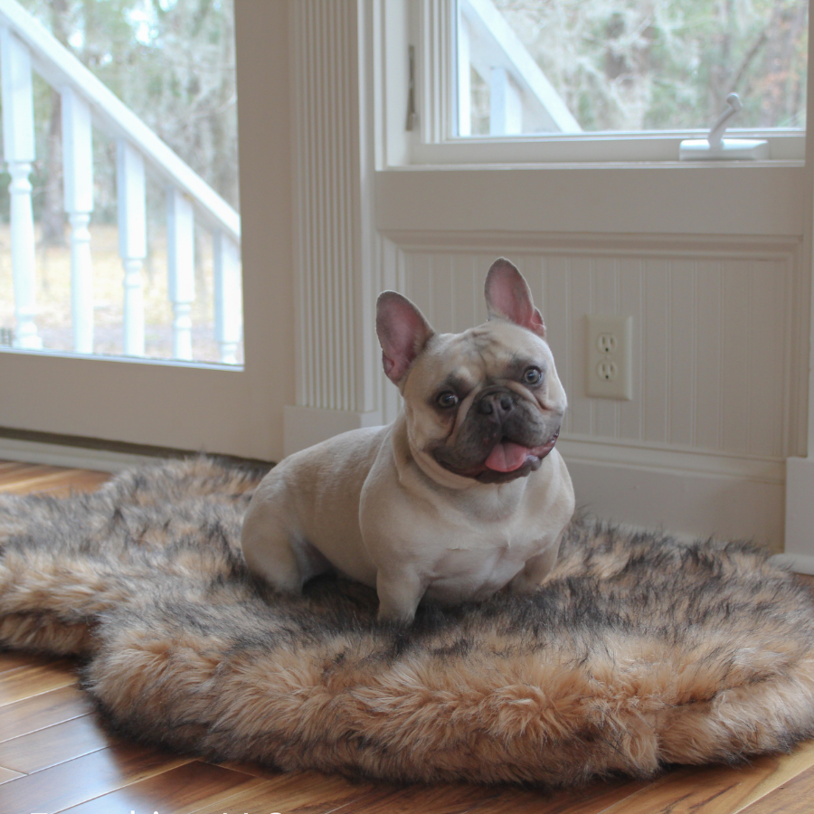 PupRug by Paw.com® Faux Fur Orthopedic Dog Bed - Curve Sable Tan