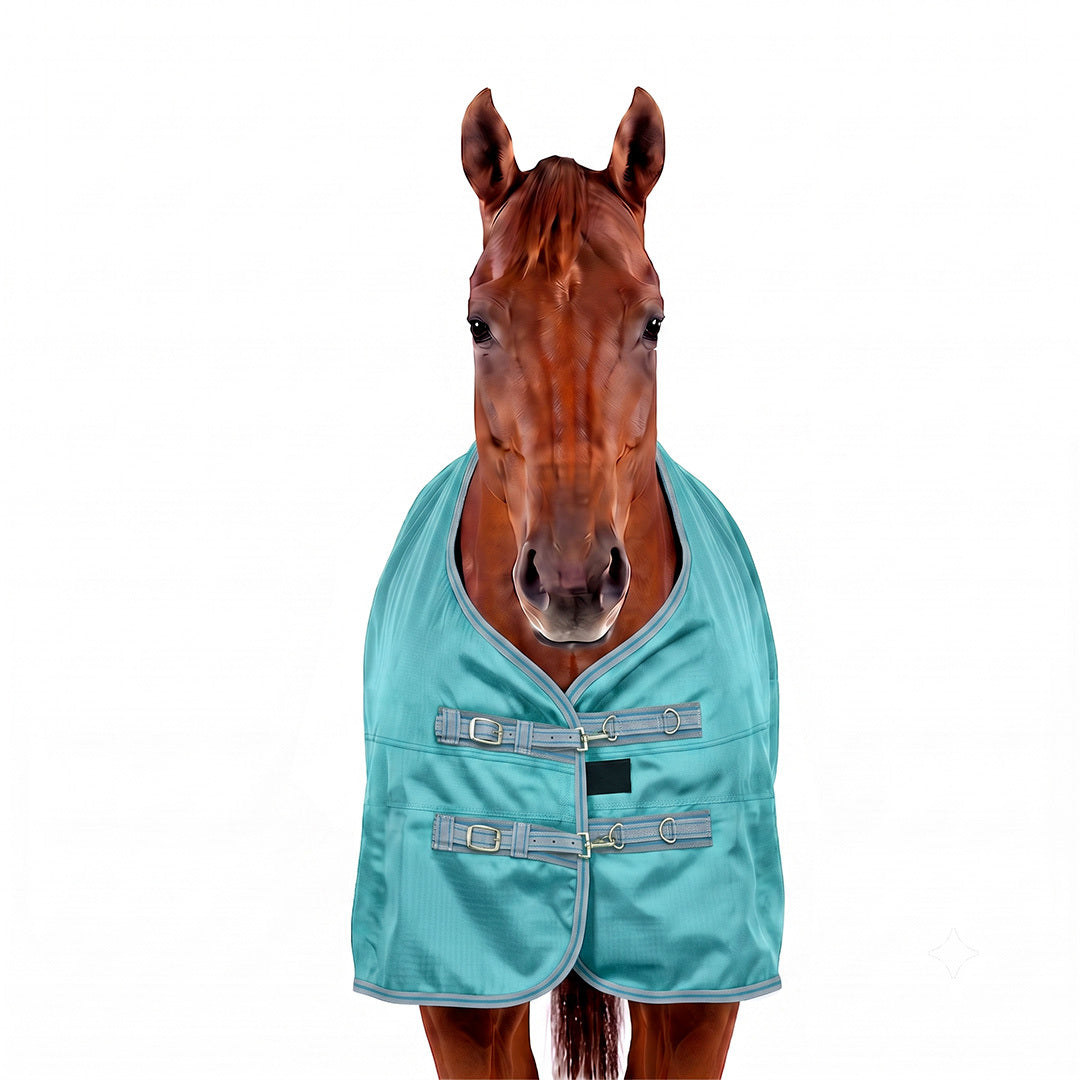 TuffRider 600 D Comfy Winter Ripstop Turnout Blanket Medium Weight 200 GSM Standard Neck