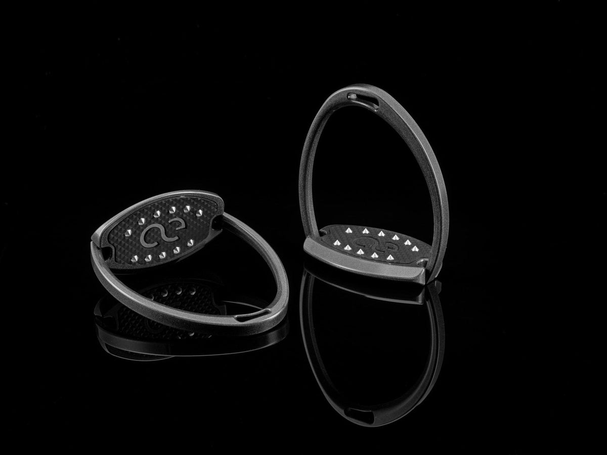 American Equus "Elite" English Stirrups Holographic Black