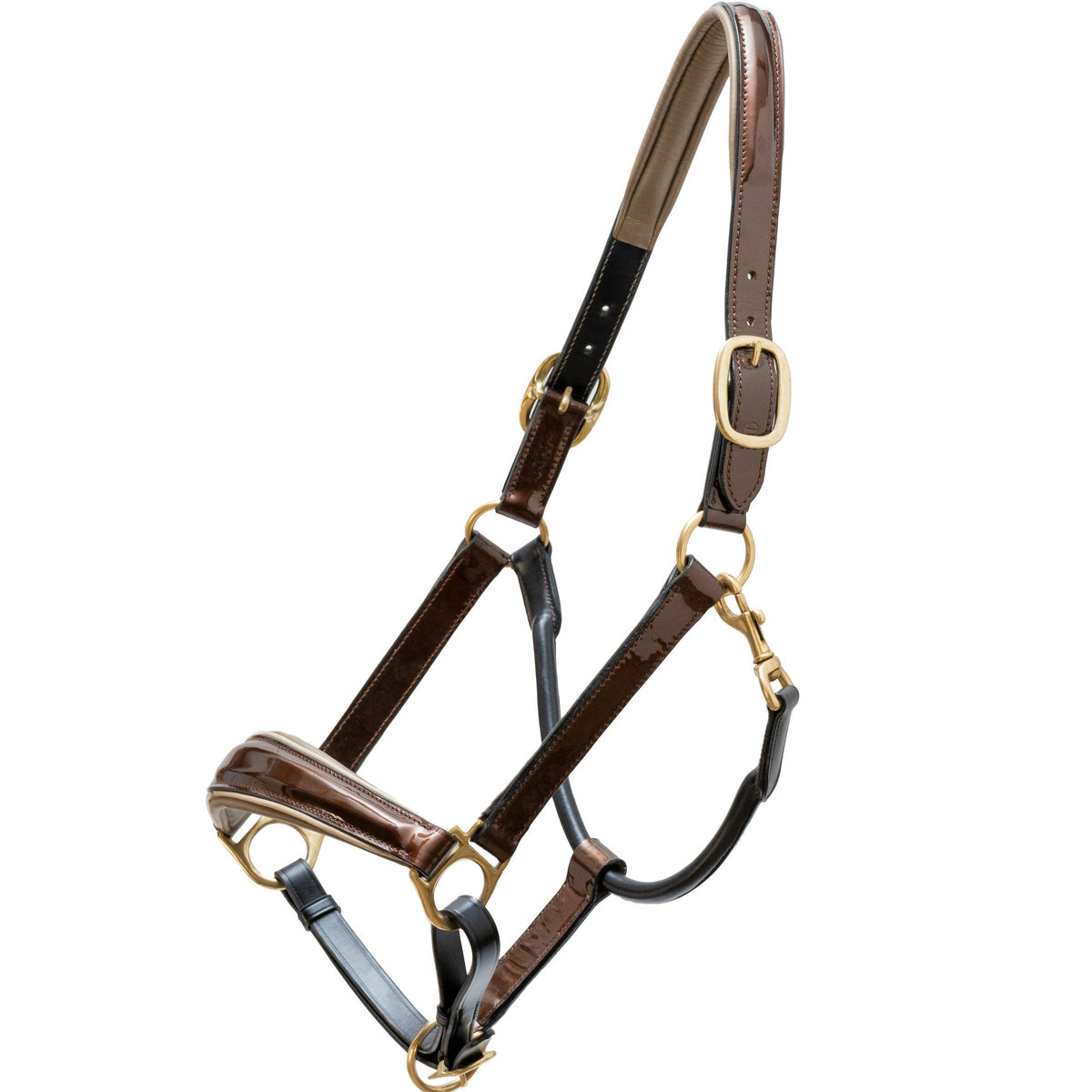Halter Ego - Catalonia Metallic Bronze Black Leather Halter
