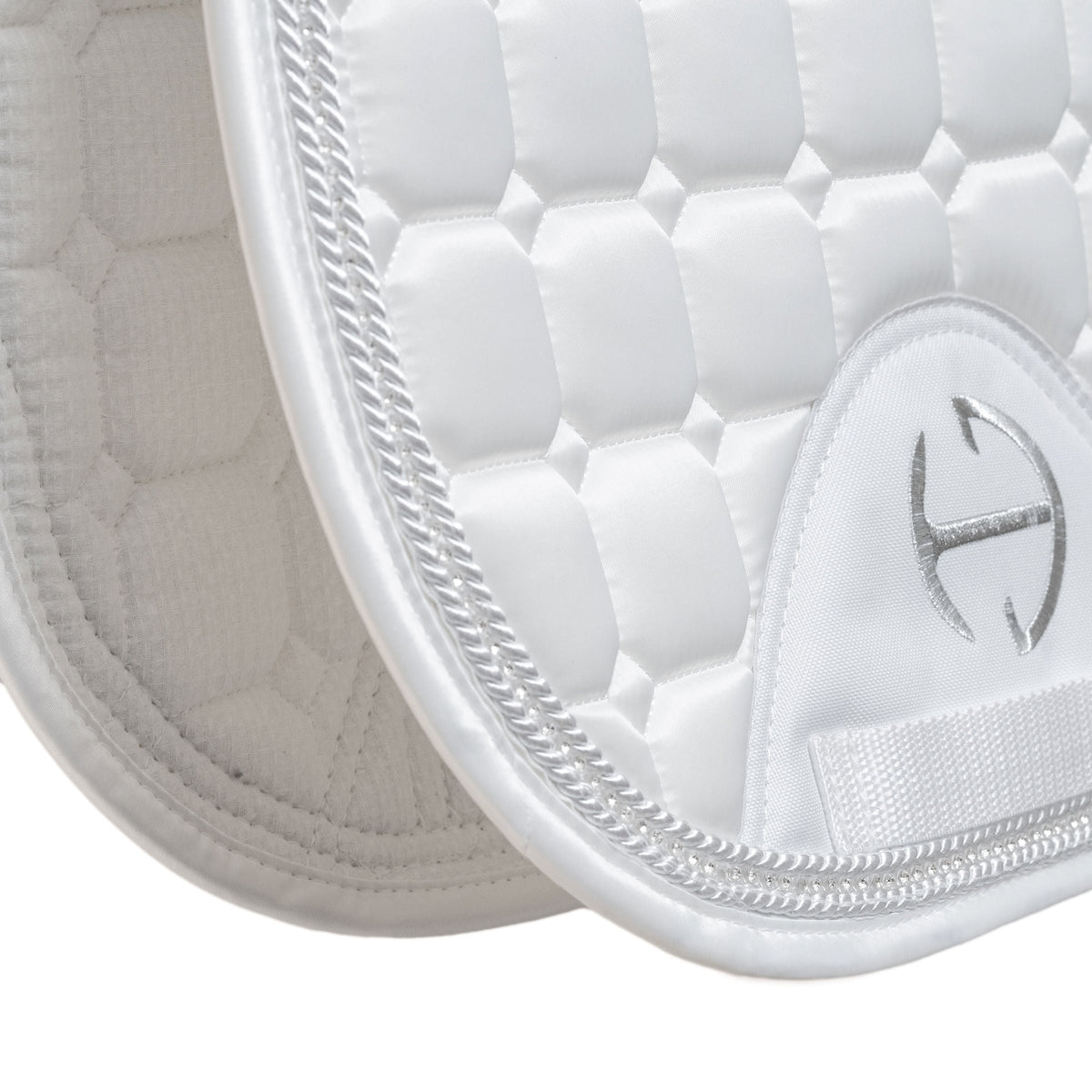 Halter Ego - Satin Classic Jump Competition Saddle Pad - White