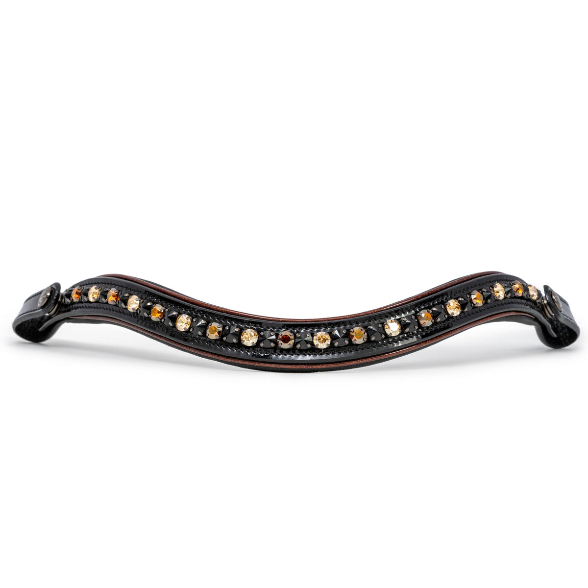 Halter Ego - The Aachen Rolled Black Patent Leather Snaffle Bridle