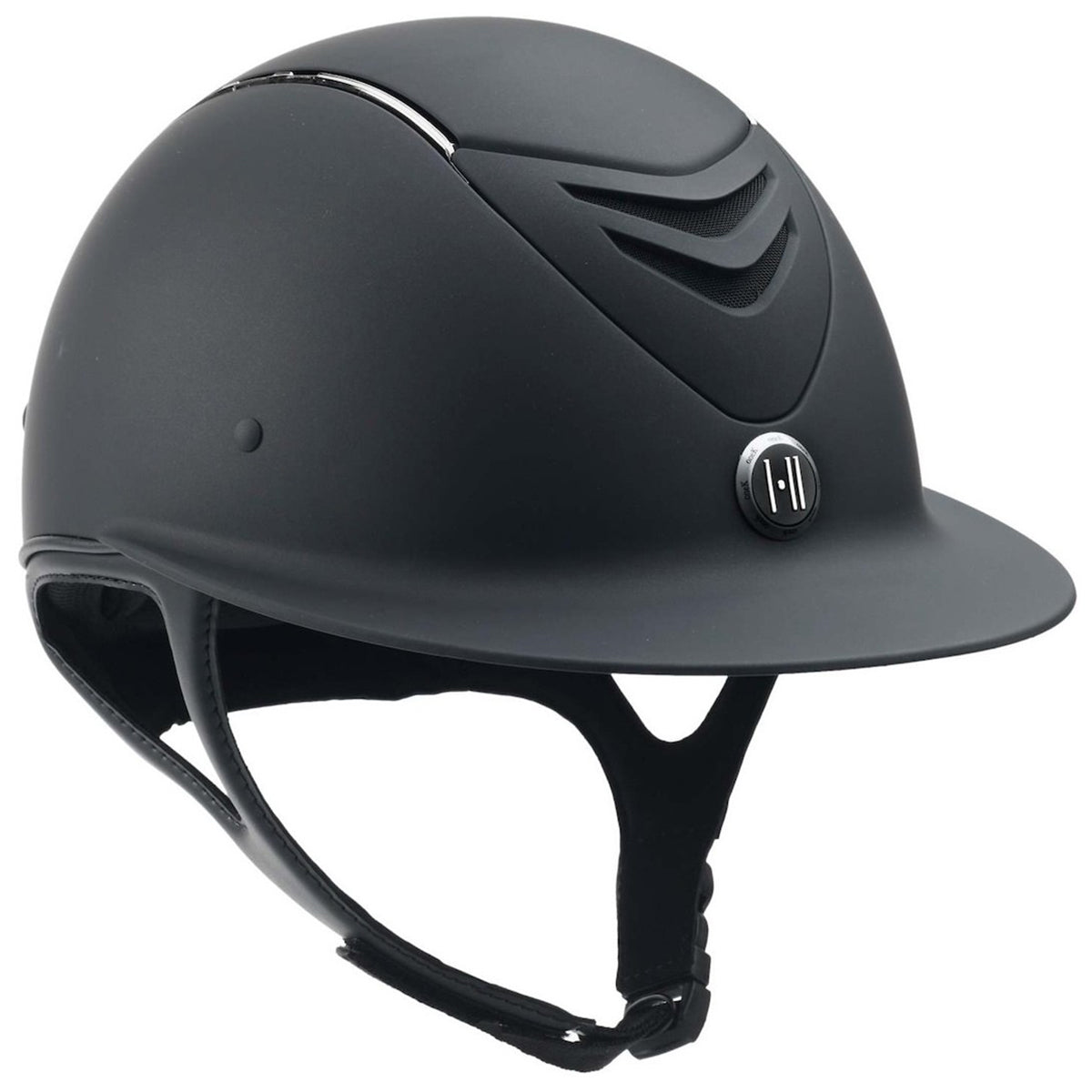 One K - Avance Wide Brim Helmet - Black Matte with Chrome Rail