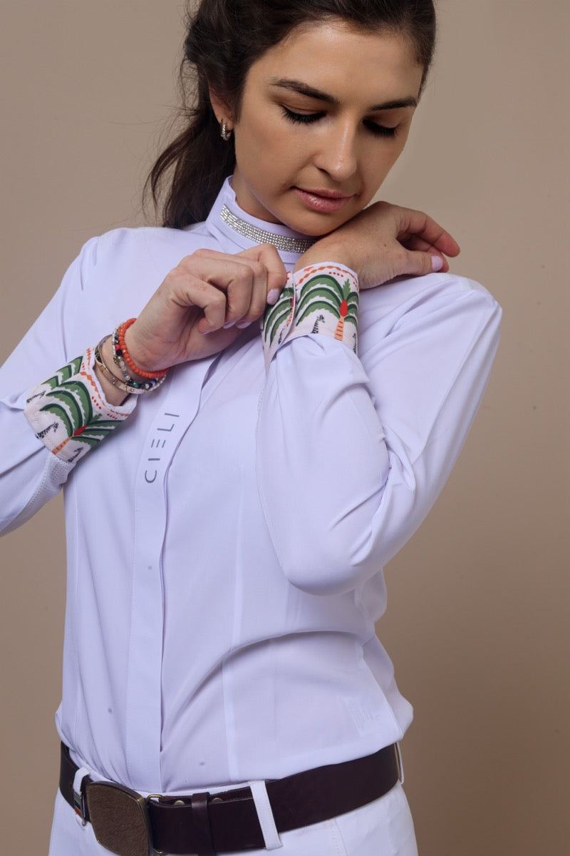Cieli Equestrian - Ayana Hybrid Show | Shirt Women’s Long Sleeve Equestrian Show Shirt
