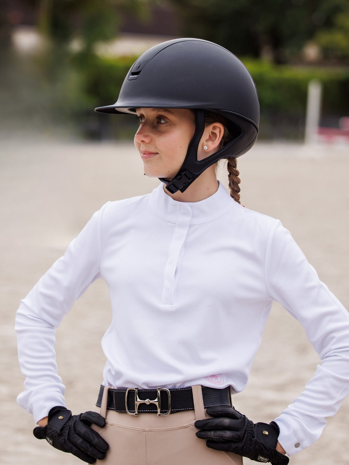 Essex Classics - Cambridge Girls Long Sleeve Show Shirt - White