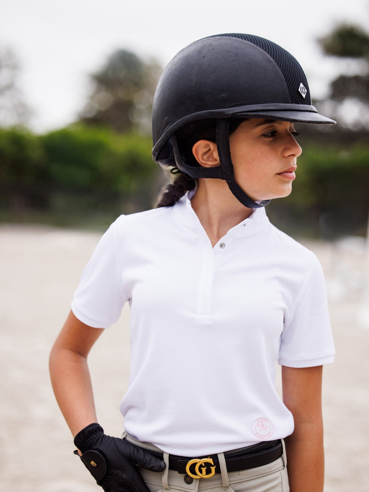 Essex Classics - Cambridge Girls Short Sleeve Show Shirt - White