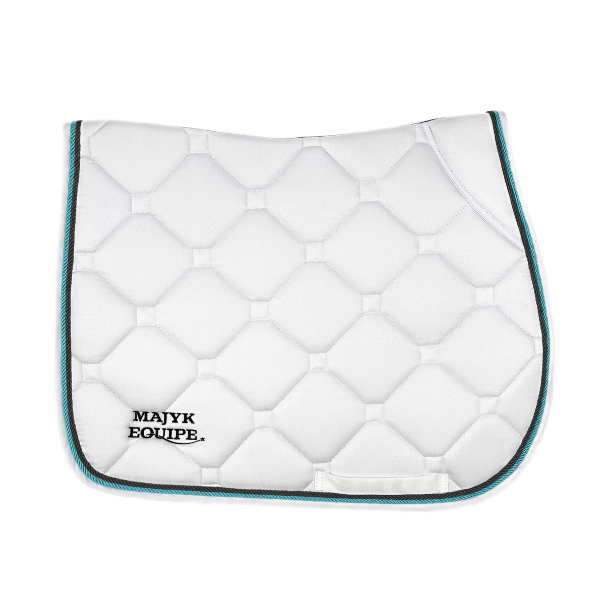 Majyk Equipe - White Classica Cotton Euro Saddle pad