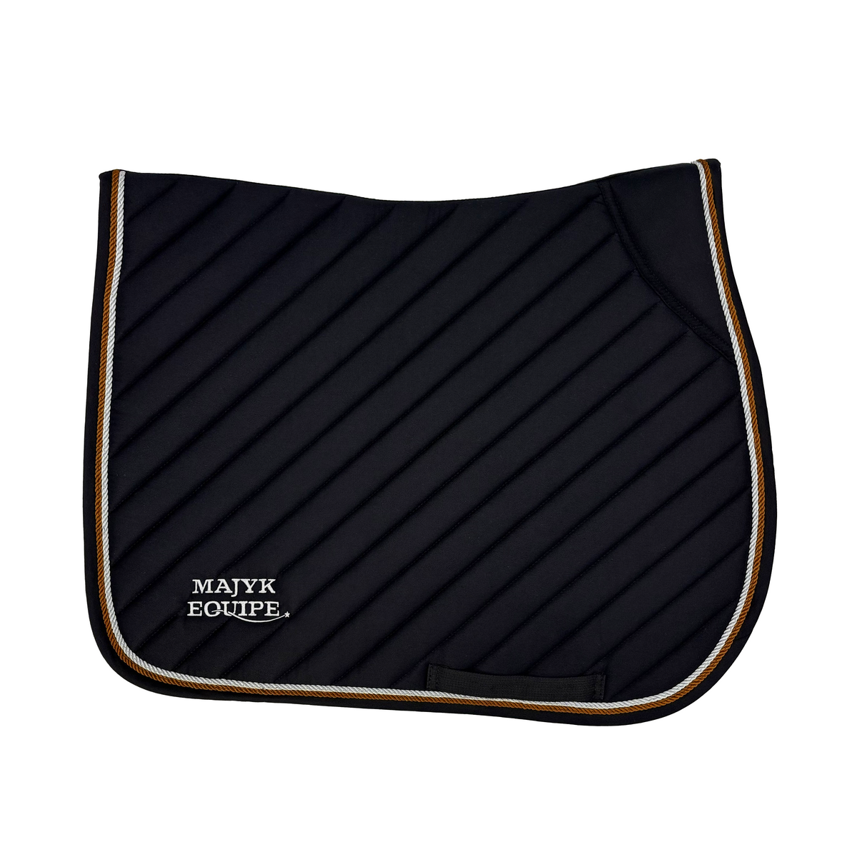 Majyk Equipe - Black Cotton Oblique Euro Saddle Pad