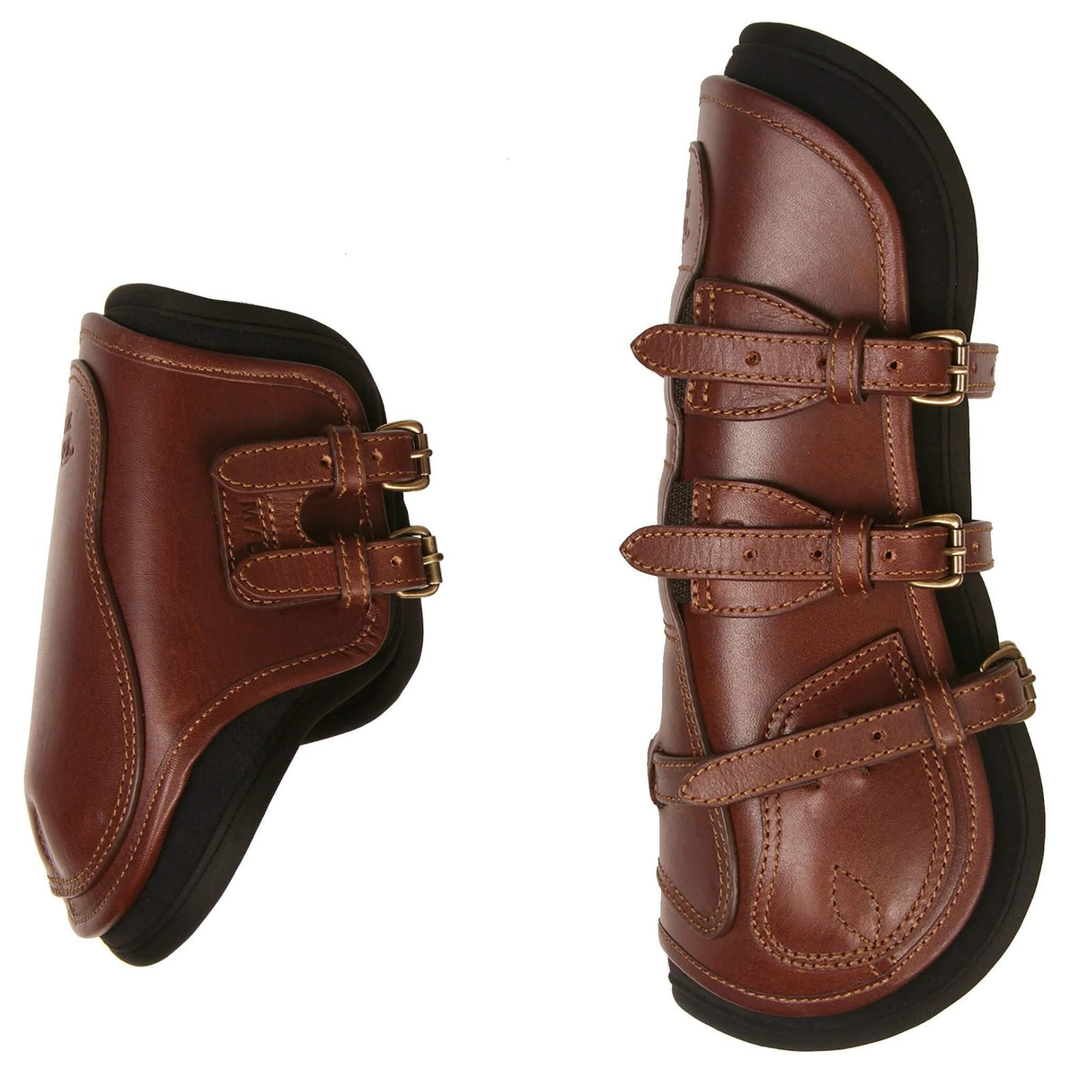 Majyk Equipe - Leather Equitation Hind Boot with Impact Protective Removable Liners (Buckle Closures)