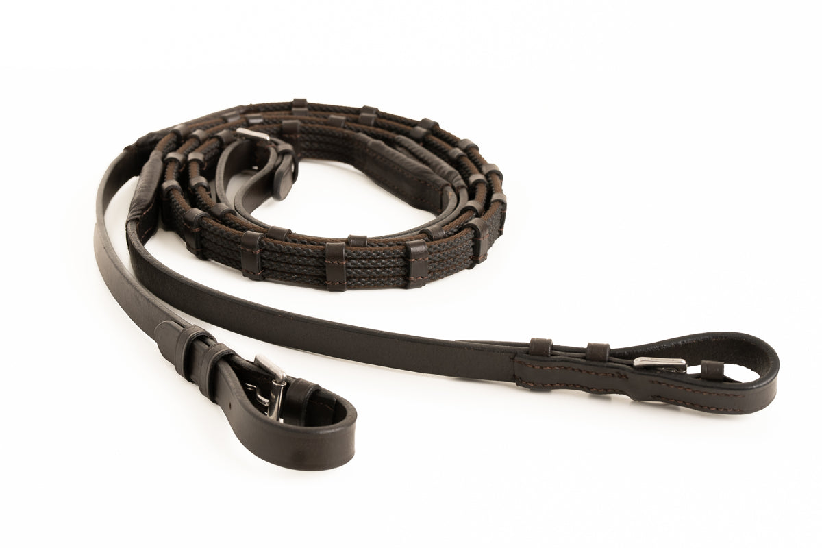 Correct Connect - Sure Grip Rubber Rein with 1" Hand Stop