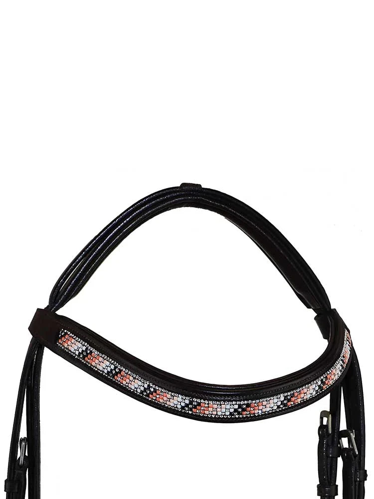 Grewal Equestrian - Cologne Snaffle Bridle with Beaded Browband