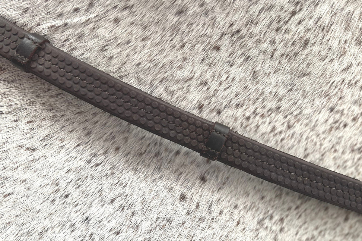 Correct Connect - Super Grip Reins - Heavy Rubber Rein for Ultimate Grip Hand Stops 5" (13cm) Apart