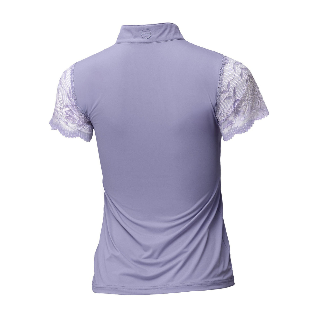 Halter Ego - Charlie Short Sleeve Lace Riding Shirt - Light Amethyst