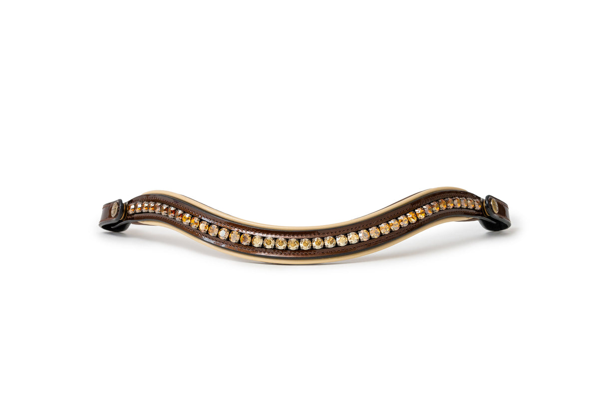 Halter Ego - The Catalonia Metallic Bronze Leather Snaffle Bridle with Removable Flash