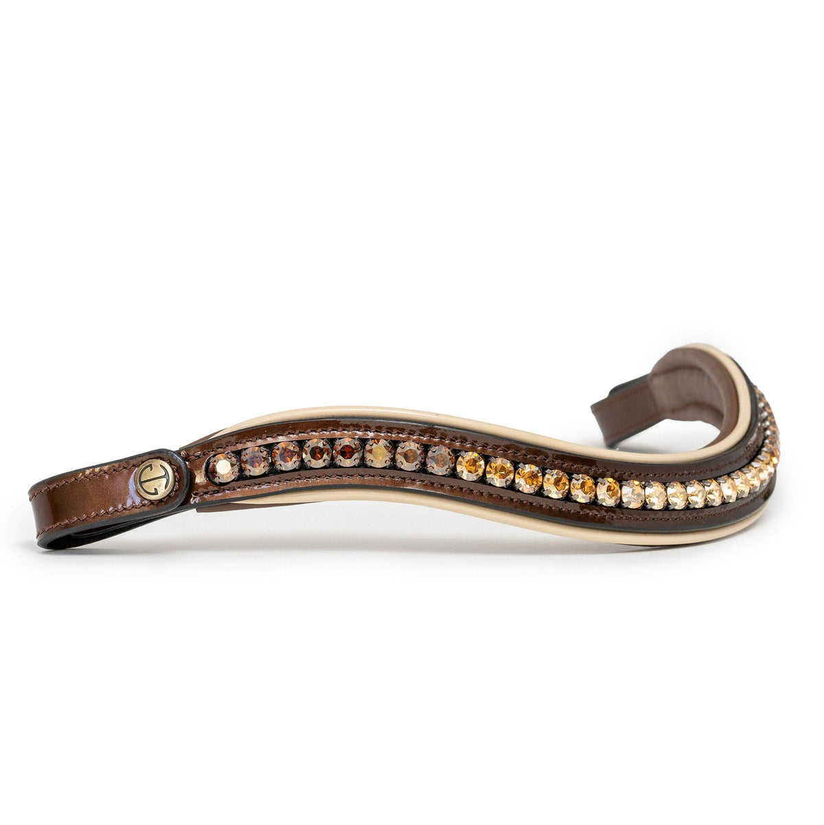 Halter Ego - The Catalonia Metallic Bronze Leather Snaffle Bridle with Removable Flash