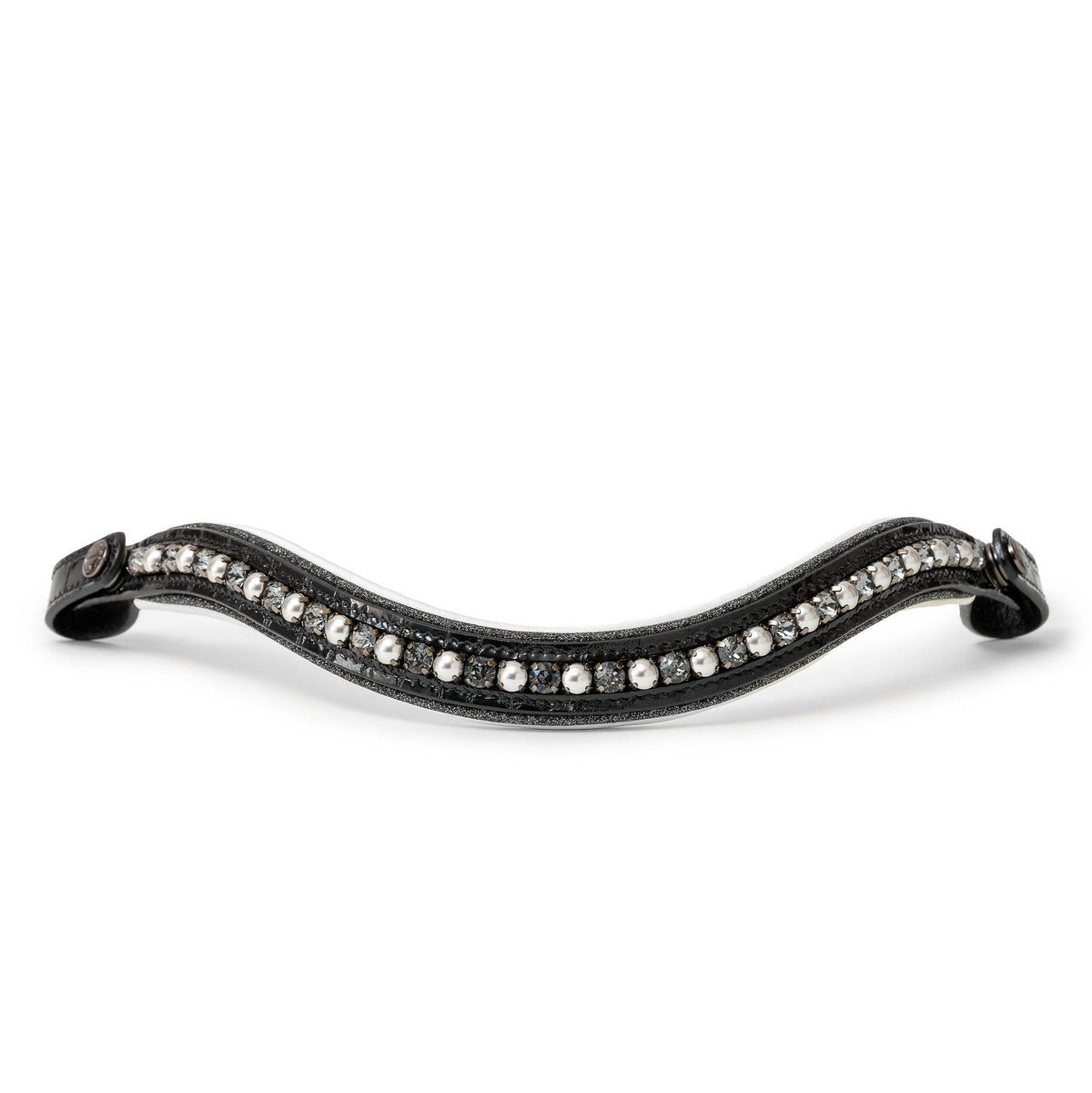 Halter Ego - The Harlow Black Rolled Leather Double Bridle