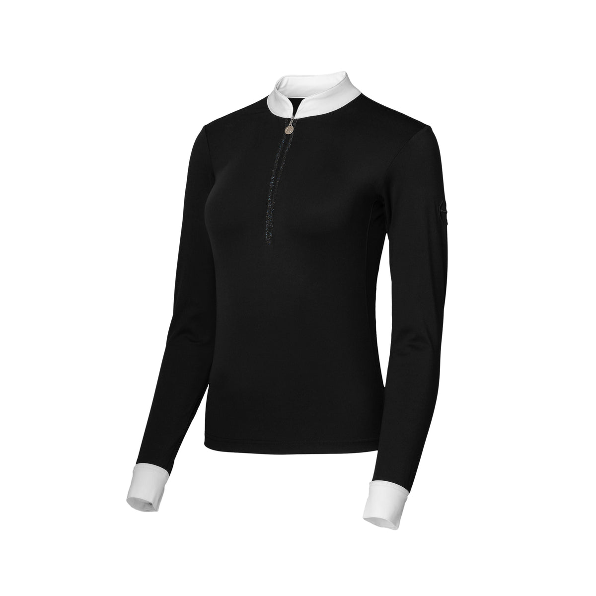 Halter Ego - Heidi - Long Sleeve Riding Top with Crystal Fabric Trim
