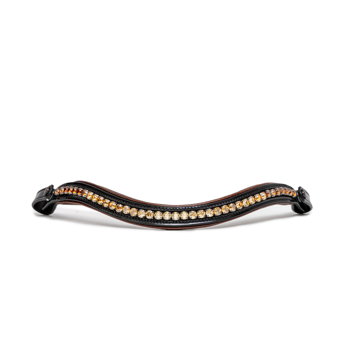 Halter Ego - The Palermo Black Patent Leather Snaffle with Brown Padding