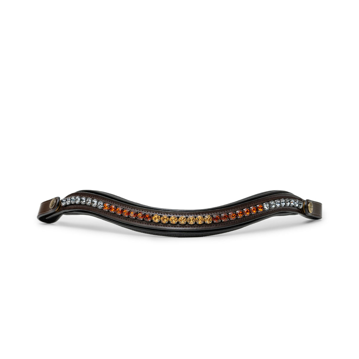 Halter Ego - The Sarah - Maple Brown Leather Snaffle Bridle with Removable Flash