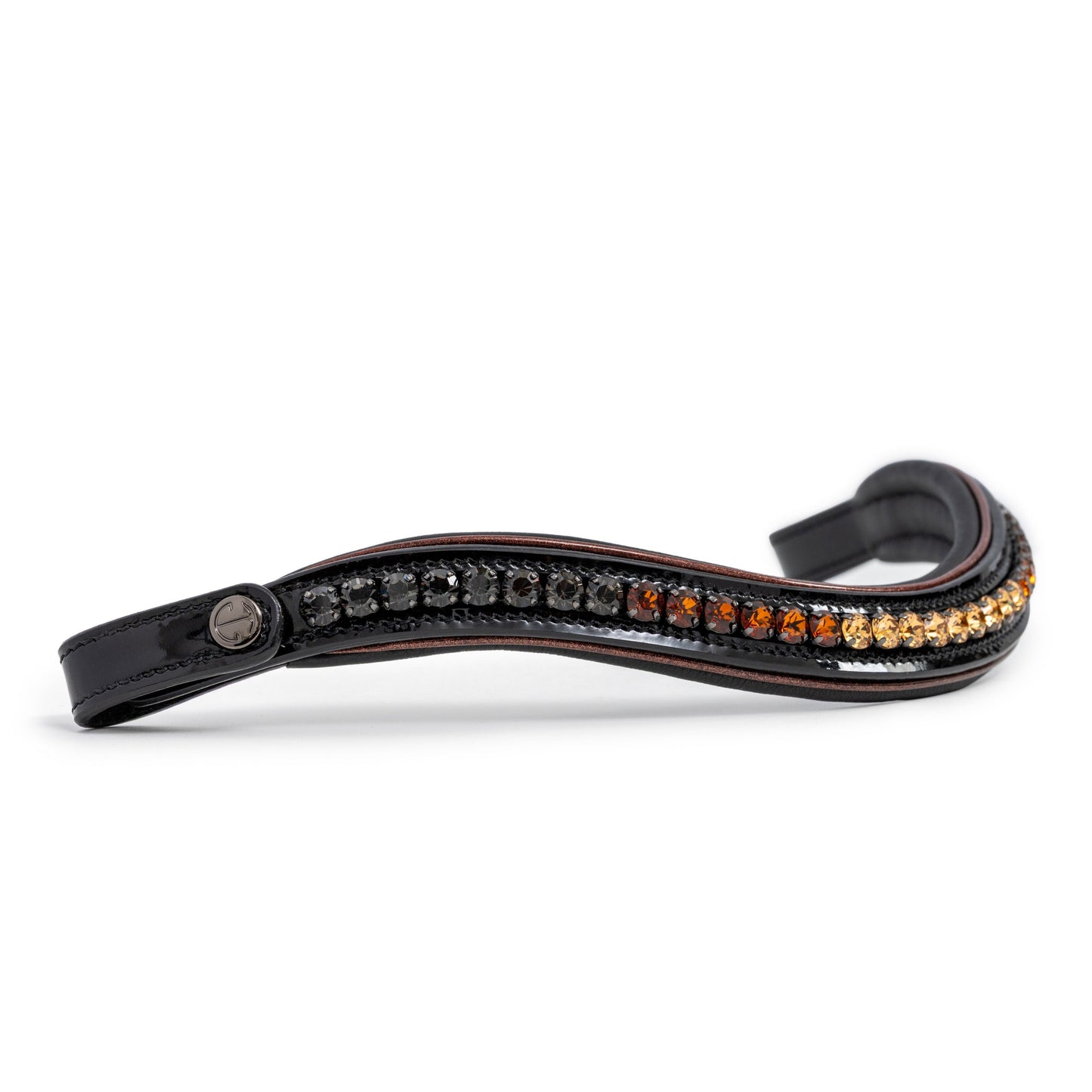 Halter Ego - The Aachen Rolled Black Patent Leather Double Bridle