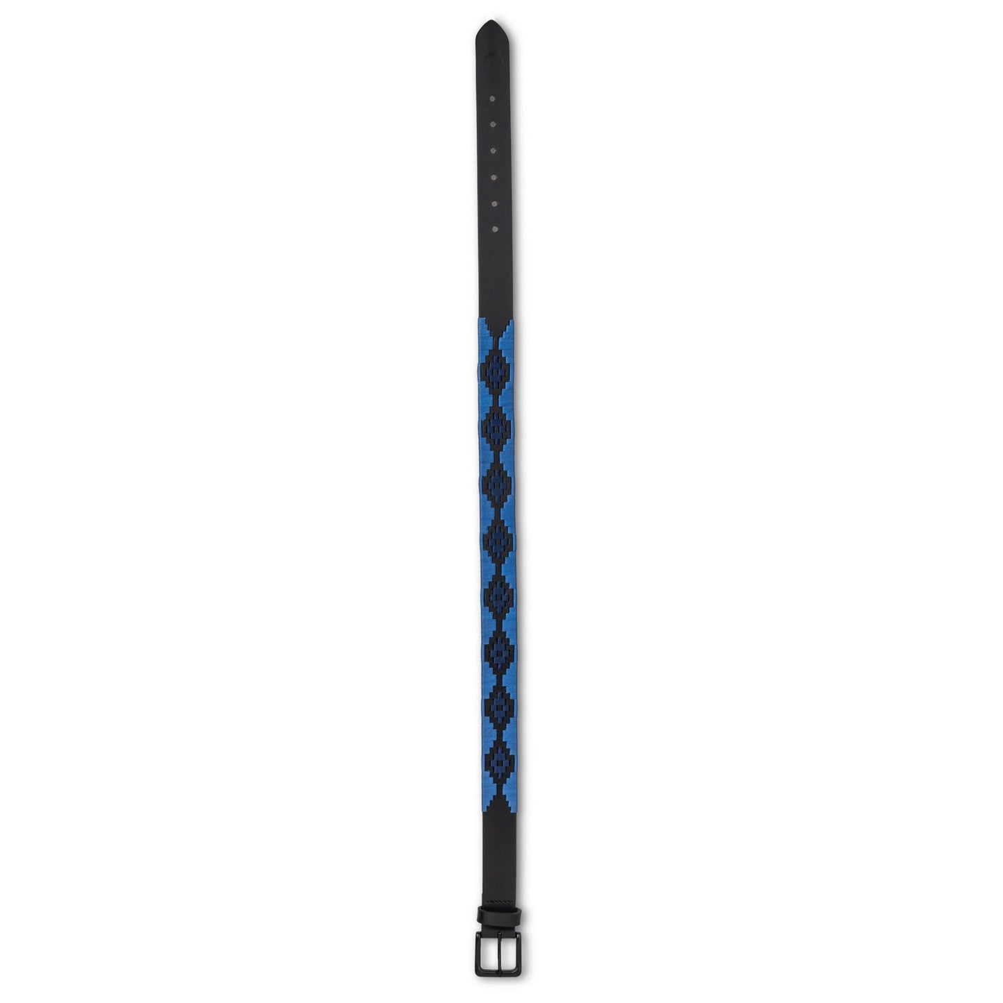 Halter Ego - Azul Nocturno - Midnight & Sky Blue Black Leather Polo Belt