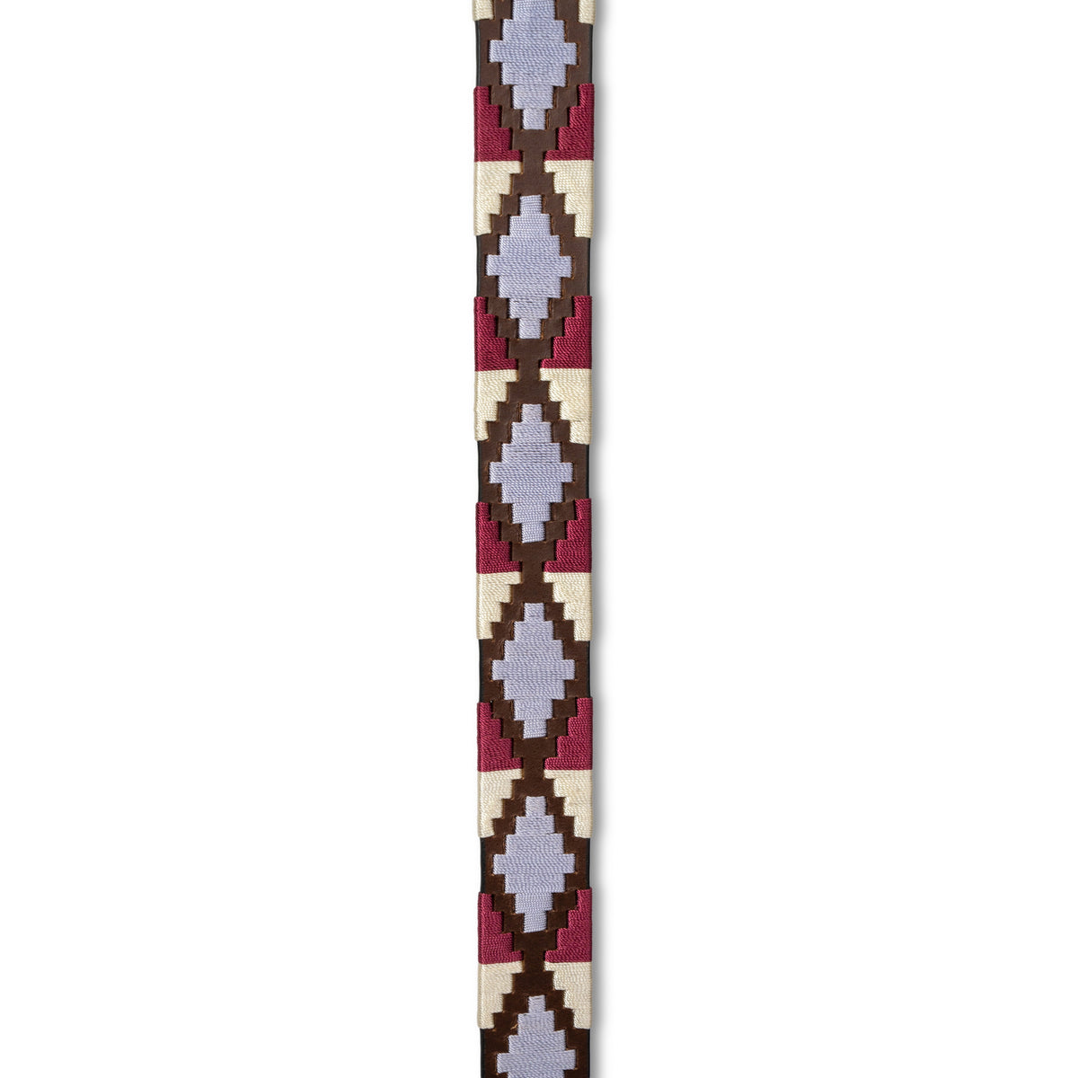 Halter Ego - Viñedo Burgundy, Lavender Ice Blue, Brown & Ivory Brown Leather Polo Belt