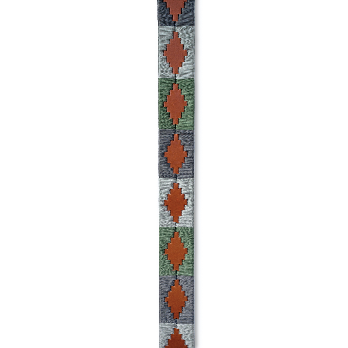 Halter Ego - El Valle - Sage Green, Willow & Silver Cognac Leather Polo Belt