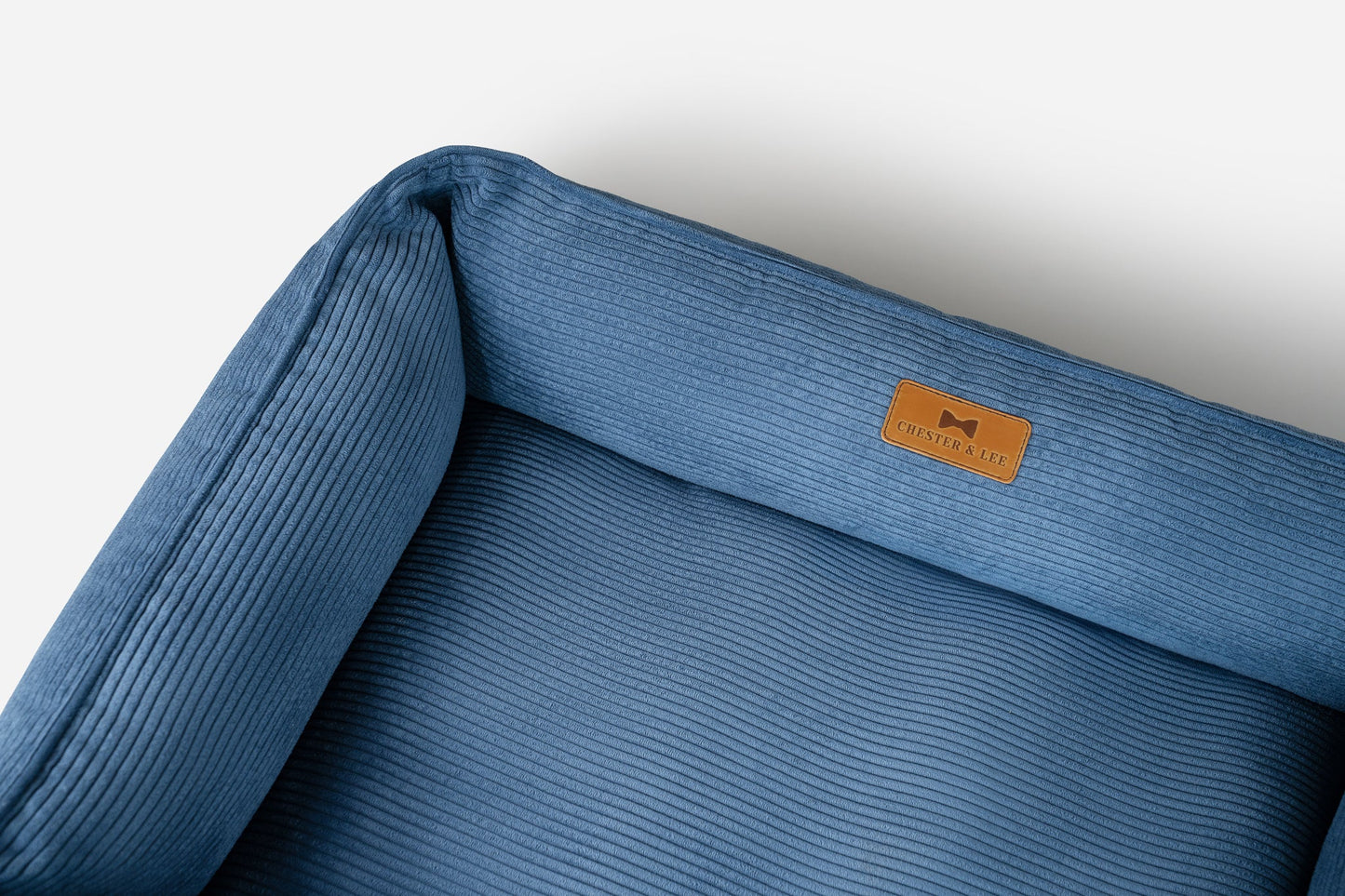 Chester & Lee Fancy Corduroy Sleeper Dog Bed Blue