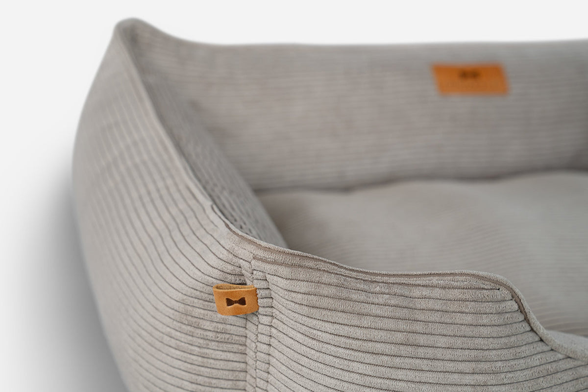 Chester & Lee Fancy Corduroy Sleeper Dog Bed Taupe