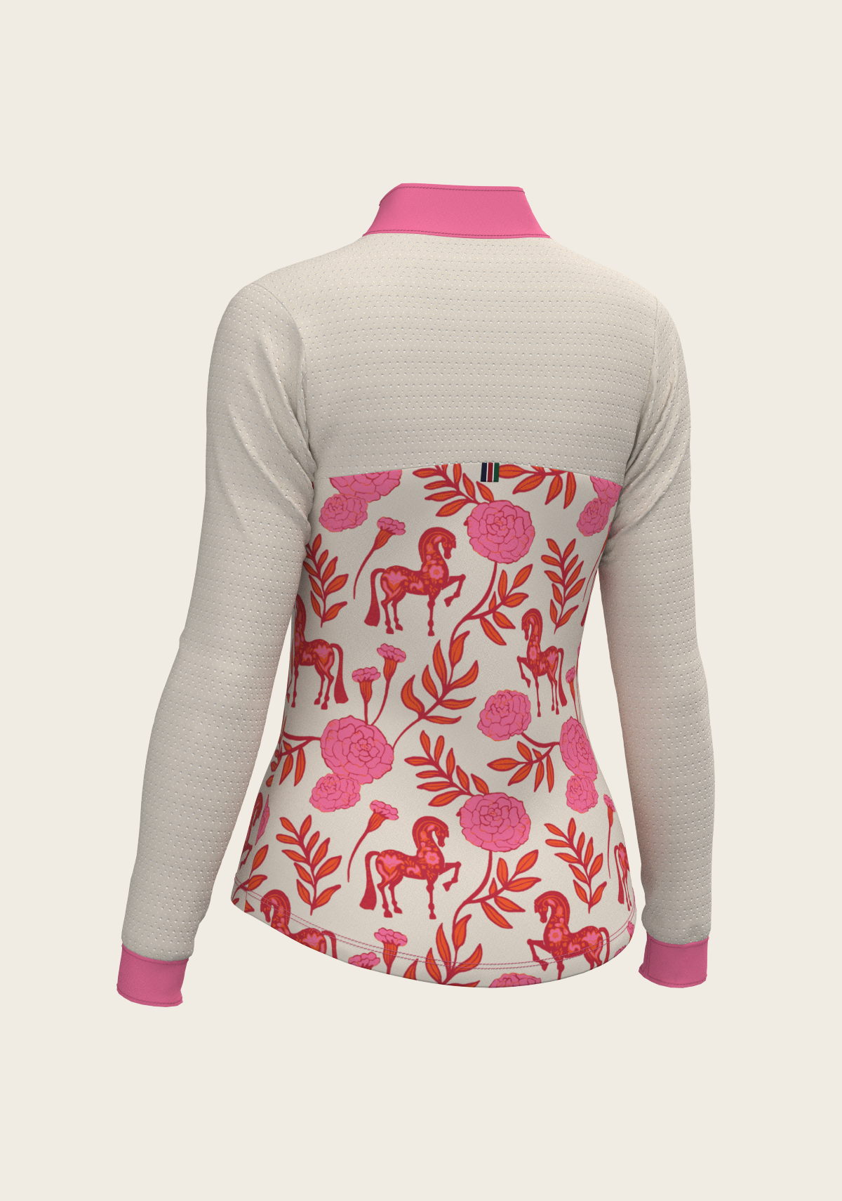 Espoir - Peony in Pink Sport Mesh Quarter Zip Sun Shirt