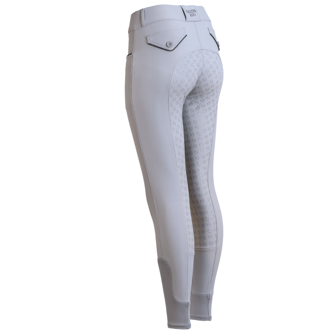 Halter Ego - Evolution Mid Waist Full Seat Breeches - Light Alloy Gray