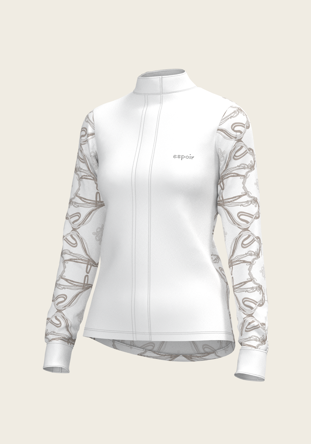 Espoir - Roped Bridles on White Long Sleeve Show Shirt