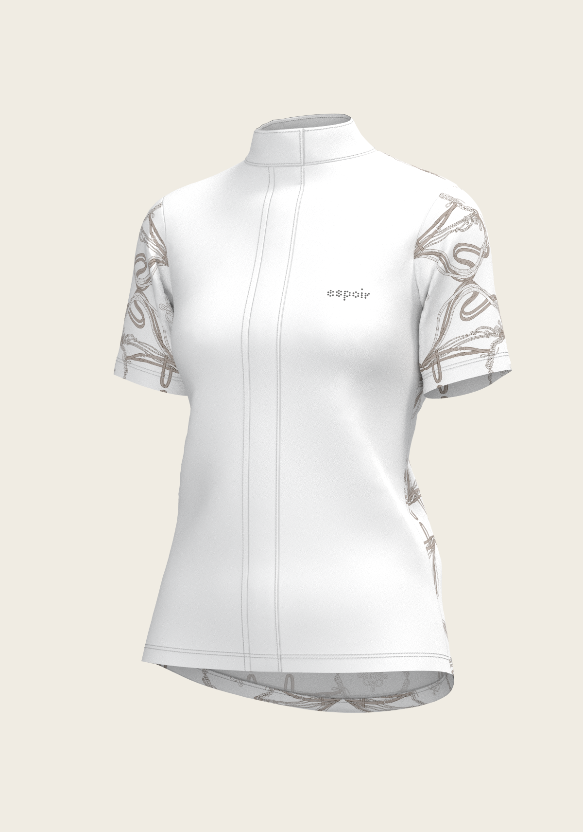 Espoir - Roped Bridles on White Short Sleeve Show Shirt