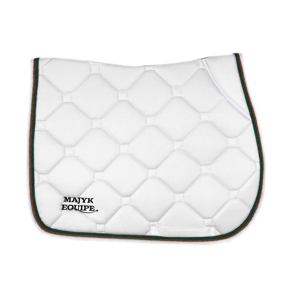 Majyk Equipe - White Classica Cotton Euro Saddle pad